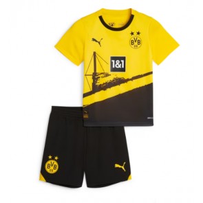 Borussia Dortmund Koszulka Podstawowych Dziecięca 2023-24 Krótki Rękaw (+ Krótkie spodenki)